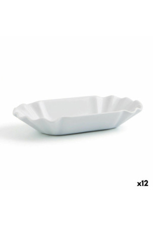 Užkandžių dėklas Quid Gastro Fun Balta Keramikinis 20,5 x 11 x 3,5 cm (12 vnt.) (Pack 12x)