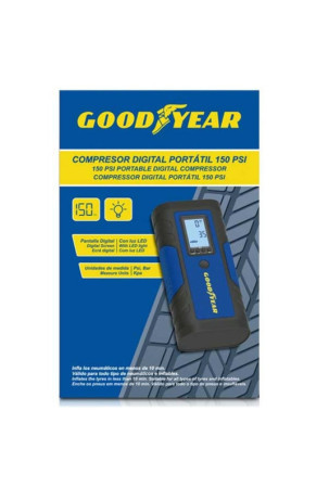 Nešiojamas oro kompresorius su LED lempute. Goodyear GOD0019 2600 mAh 150 PSI 7,4 V