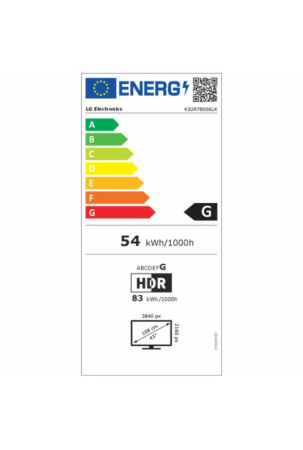 Smart TV LG 43UR78006LK 4K Ultra HD 43" HDR LCD