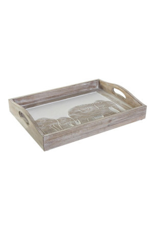 Užkandžių dėklas DKD Home Decor Graviravimas 40,5 x 30,5 x 7 cm Dramblys Ruda Indas