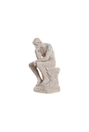 Dekoratyvinė figūrėlė DKD Home Decor The Thinker Rusvai gelsva Vyras 12 x 11 x 25 cm