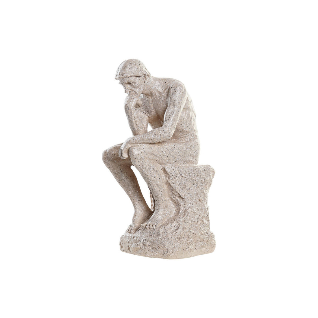 Dekoratyvinė figūrėlė DKD Home Decor The Thinker Rusvai gelsva Vyras 12 x 11 x 25 cm