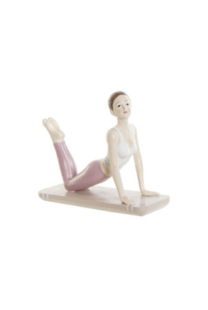 Dekoratyvinė figūrėlė DKD Home Decor Rožinė Yoga Scandi 16 x 6 x 13 cm