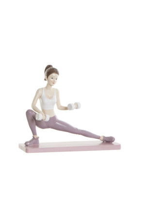 Dekoratyvinė figūrėlė DKD Home Decor Rožinė Yoga Scandi 20 x 8 x 16,5 cm