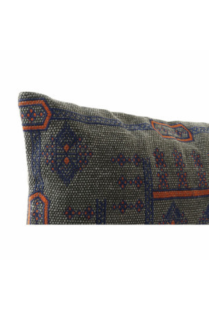 Pagalvėlė DKD Home Decor Mėlyna Oranžinė Kvadratai Arabas 50 x 10 x 35 cm (2 vnt.)