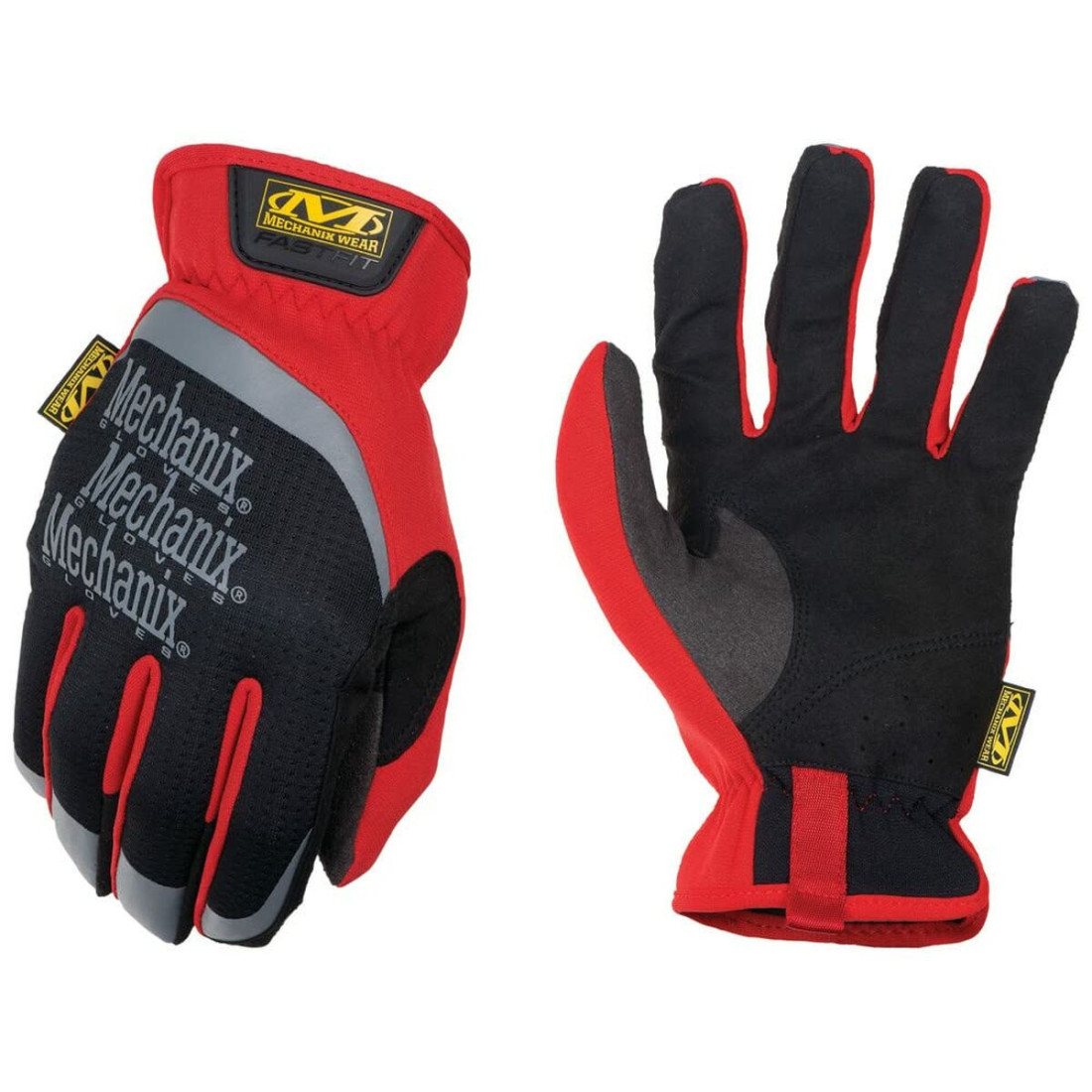 Mechanic's Gloves Fast Fit Raudona