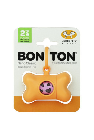 Gyvūnų maišelių dispenseris United Pets Bon Ton Nano Classic Šuo Oranžinė Perdirbtas plastikas (6 x 3 x 4 cm)