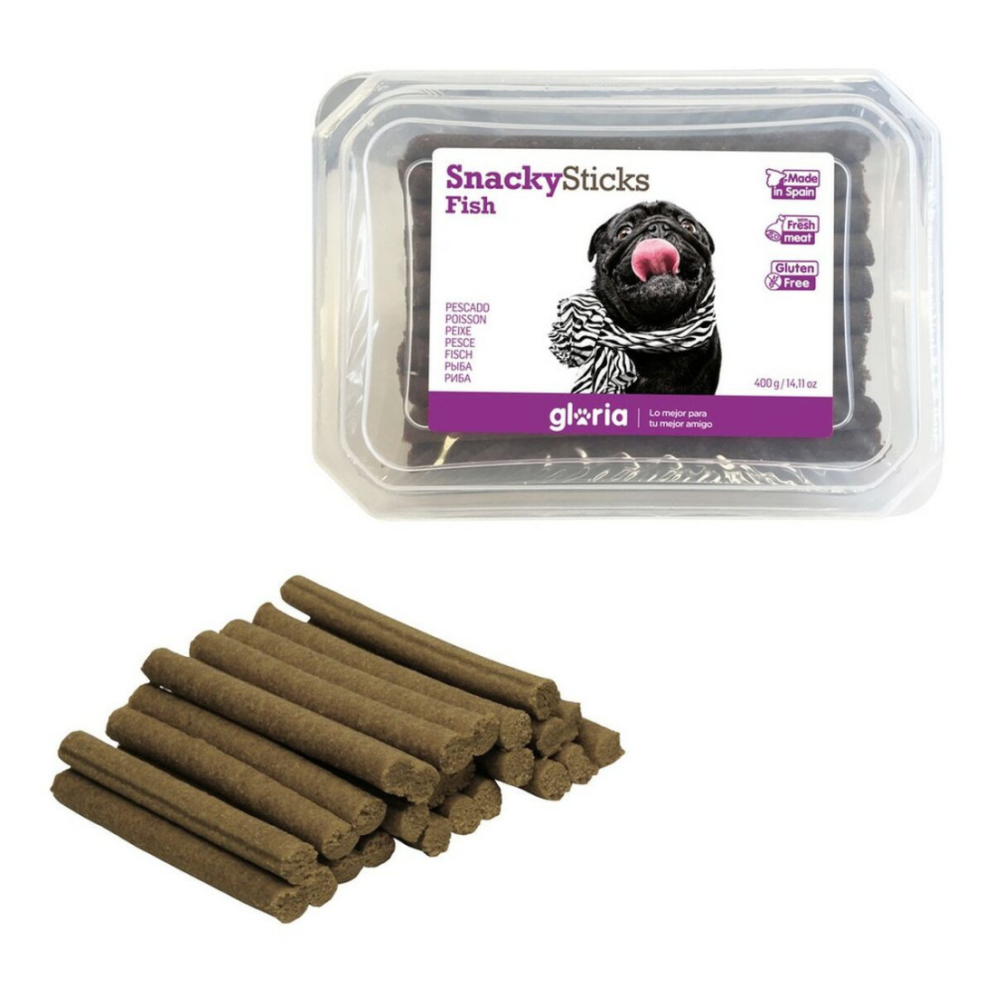 Užkandis šunims Gloria Snackys Sticks Žuvis Juostelės (800 g) (800 g)