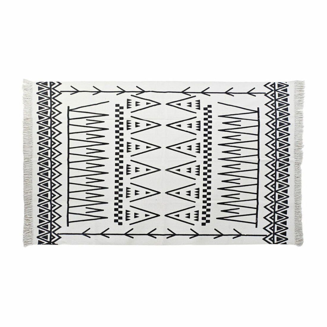 Kilimas DKD Home Decor Juoda Balta Ikat (120 x 180 x 0,7 cm)