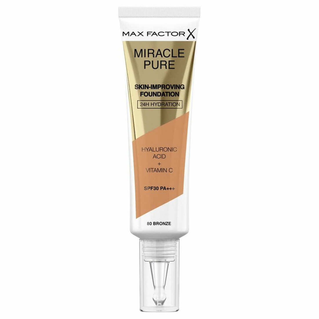 Skystas makiažo pagrindas Max Factor Miracle Pure Spf 30 Nº 80-bronze 30 ml