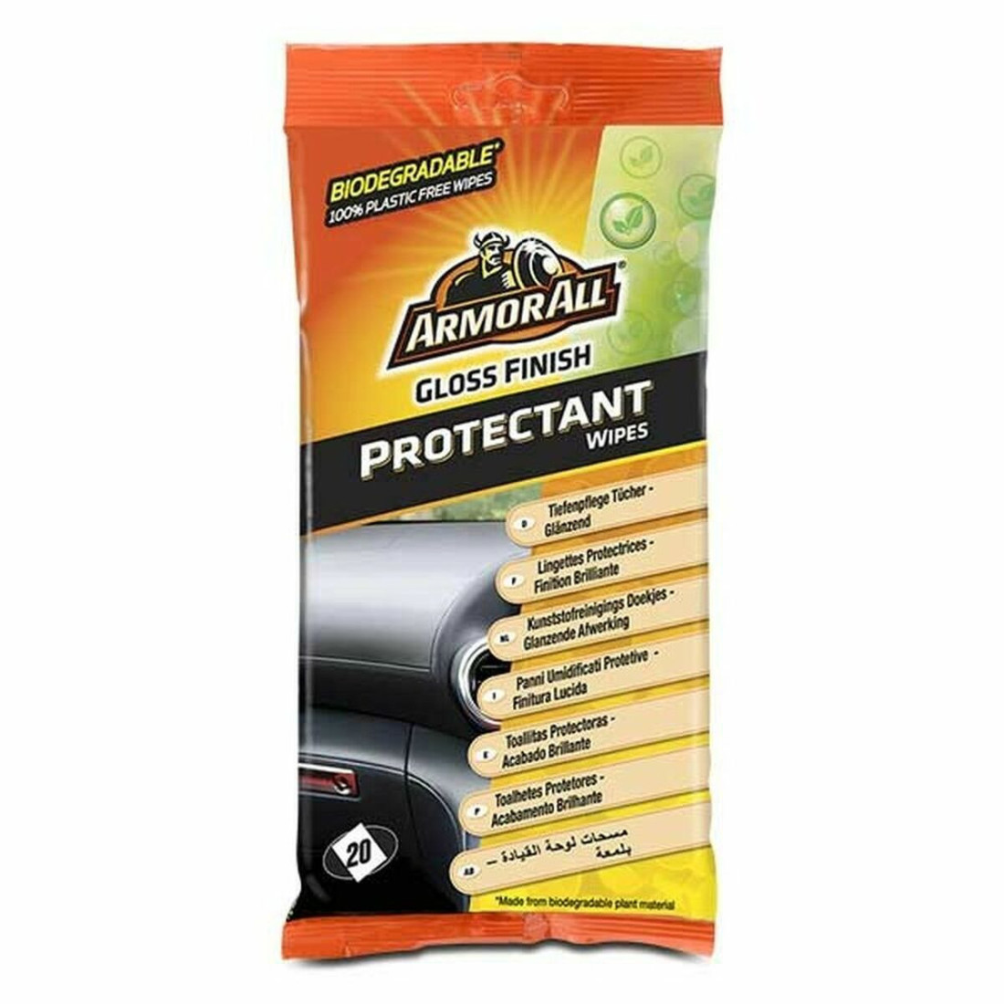 Plastiko valymo servetėlės Armor All AABIO36020ML Blizgi apdaila 20 uds