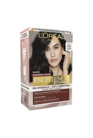 Dažai be amoniako L'Oreal Make Up Excellence 2u-darkest brunette