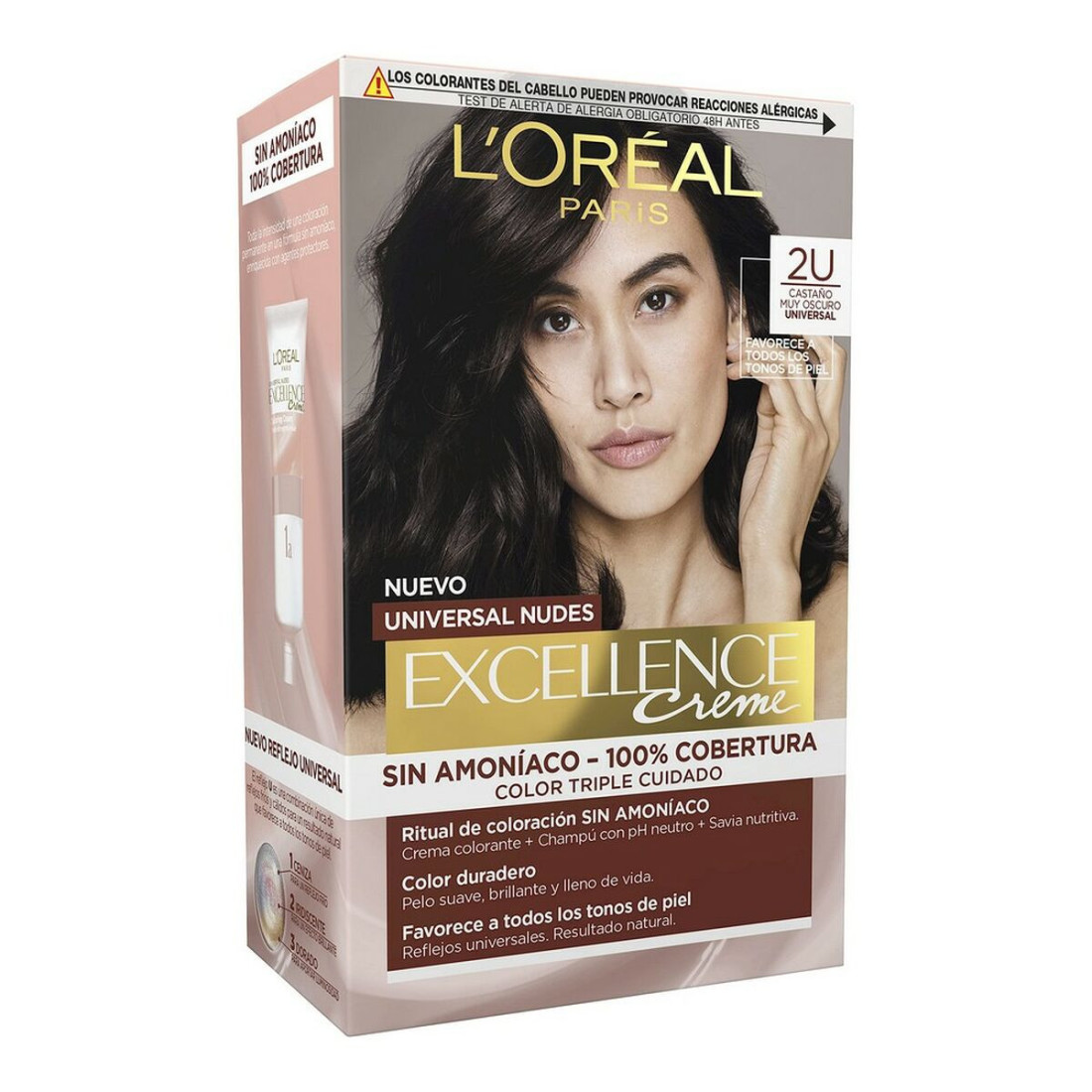 Dažai be amoniako L'Oreal Make Up Excellence 2u-darkest brunette