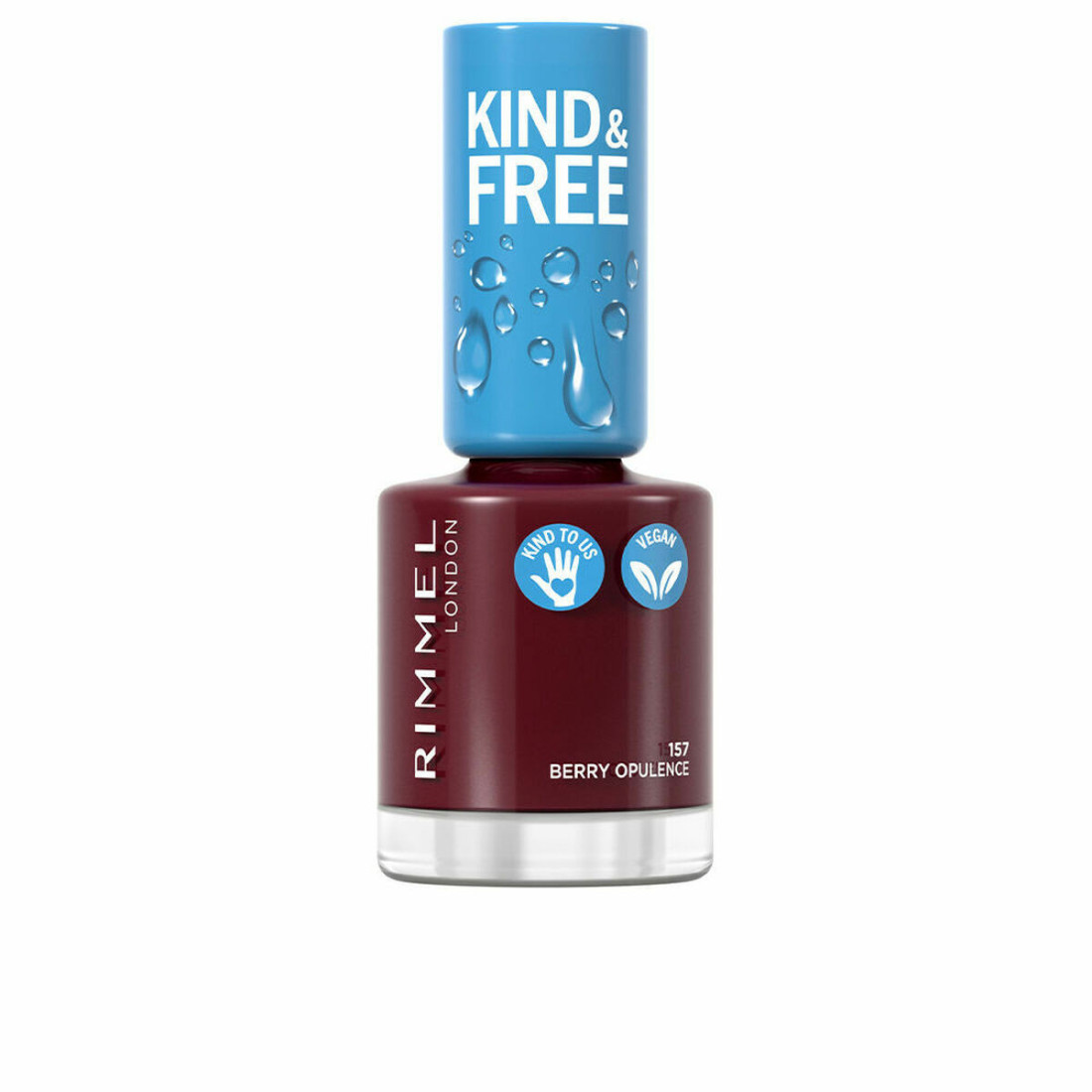 nagų lakas Rimmel London Kind & Free 157-berry opulence (8 ml)