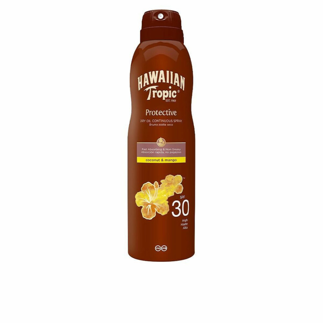 Purškiklis nuo saulės Hawaiian Tropic Coconut Mango Oil Spf 30 Kokosas 180 ml