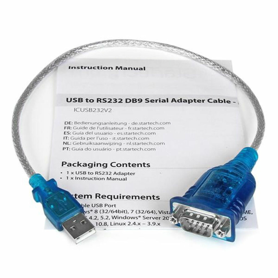 USB – RS232 adapteris Startech ICUSB232V2    Pilka