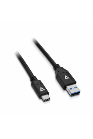 USB A - USB C kabelis V7 V7U2C-1M-BLK-1E  Juoda 1 m