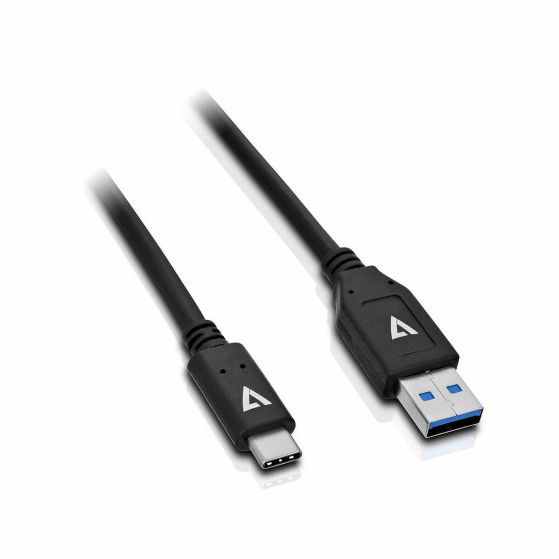 USB A - USB C kabelis V7 V7U2C-1M-BLK-1E  Juoda 1 m