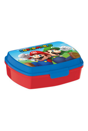 Sumuštinių dėžutė Super Mario Plastmasinis Raudona Mėlyna (17 x 5.6 x 13.3 cm)