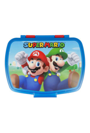 Sumuštinių dėžutė Super Mario Plastmasinis Raudona Mėlyna (17 x 5.6 x 13.3 cm)