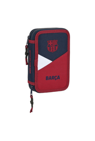 Dvigubo pieštuko dėklas F.C. Barcelona Corporativa Mėlyna Kaštoninė 12.5 x 19.5 x 4 cm (28 Dalys)