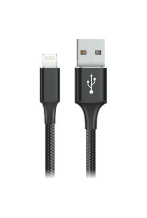 USB - Lightning kabelis Goms Juoda 2 m