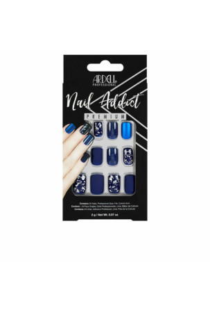 Dirbtiniai nagai Ardell Nail Addict Matte Blue (24 pcs)