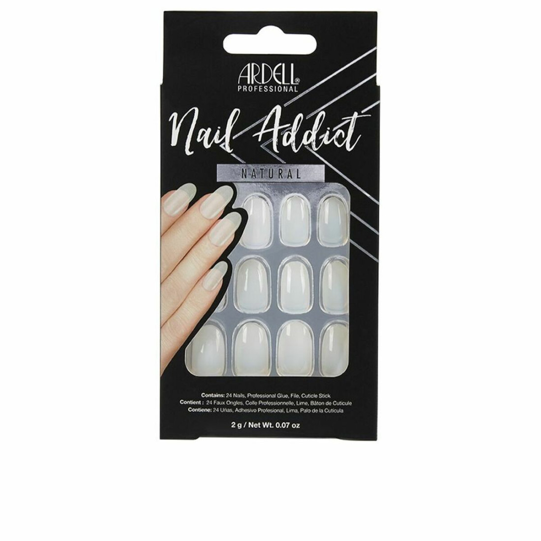 Dirbtiniai nagai Ardell Nail Addict Natūralus ovalus (24 pcs)