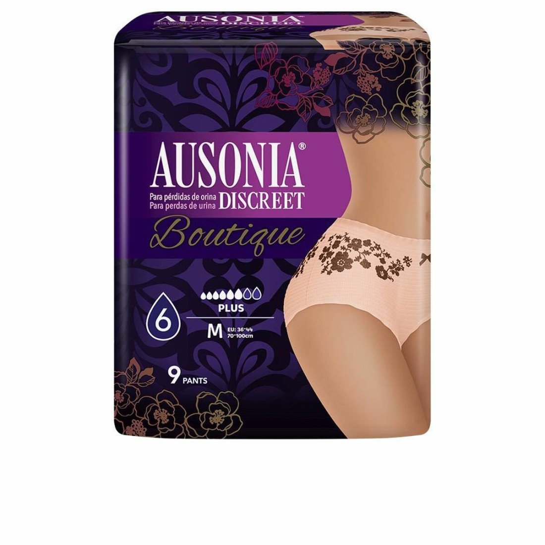 Įklotai nuo pratekėjimo Ausonia Discreet Boutique M (9 uds)