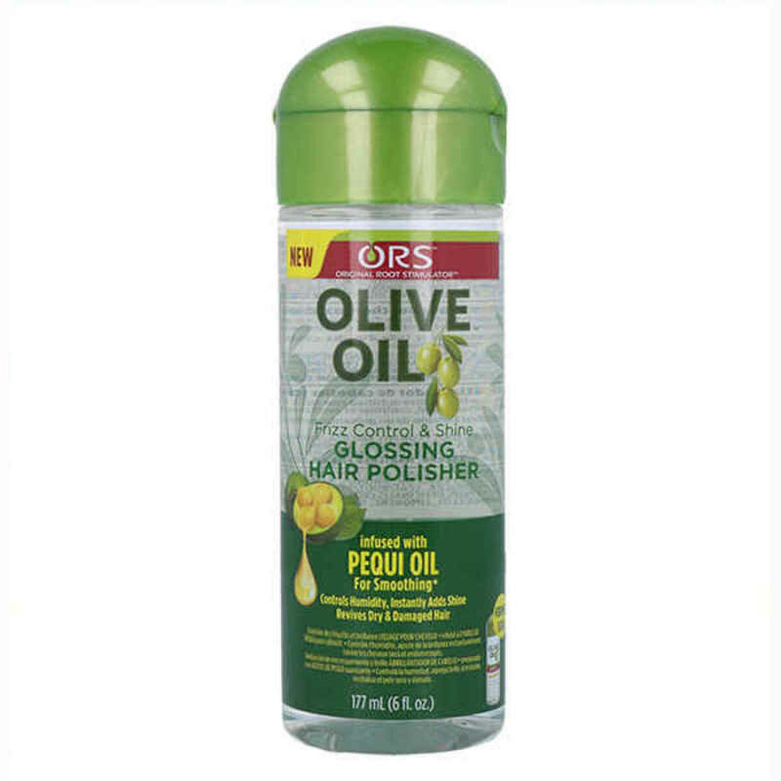 Plaukus tiesinanti kapiliarinė priemonė Ors Olive Oil Glossing Polisher Žalia (177 ml)