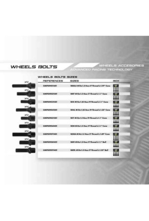 Varžtų komplektas OMP OMPS09561401 M14 x 1,50 4 uds