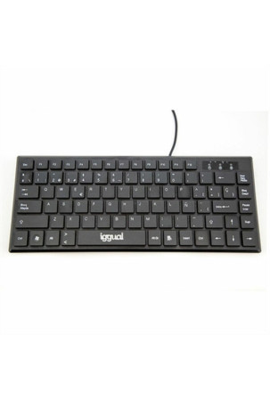 Klaviatūra iggual Teclado USB compacto TKL Slim TKL-USB negro Juoda