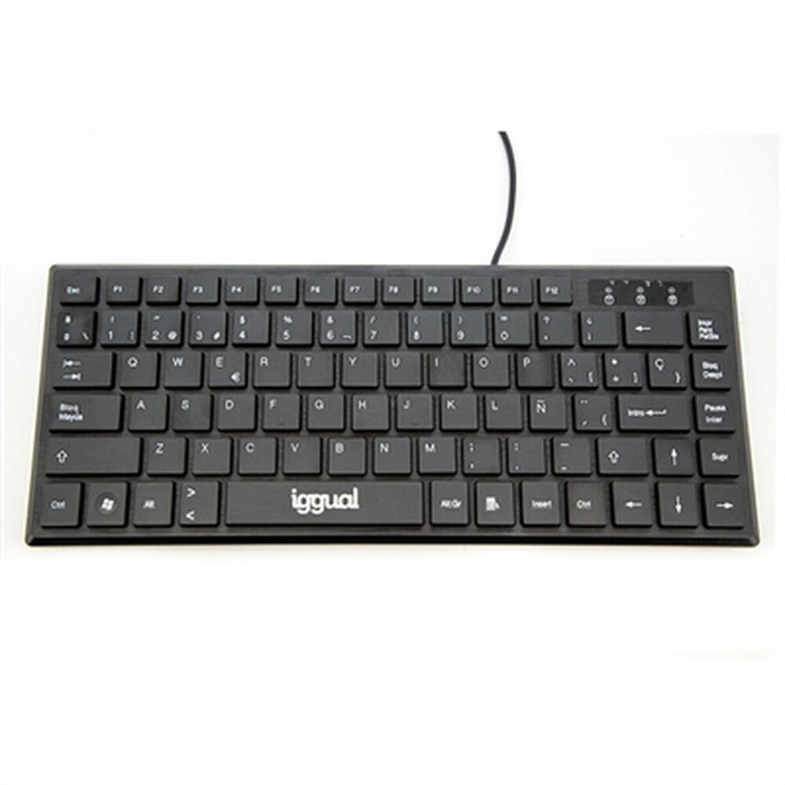 Klaviatūra iggual Teclado USB compacto TKL Slim TKL-USB negro Juoda