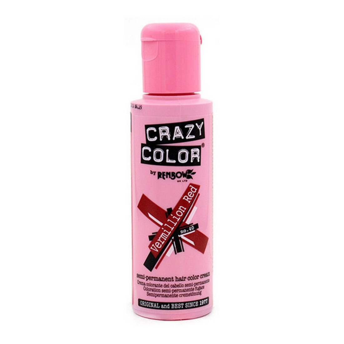 Ilgalaikiai dažai Crazy Color 40 Vermillion Red (100 ml)