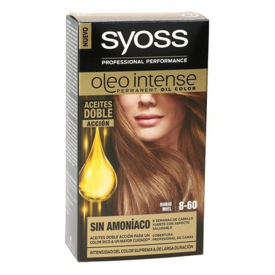 Ilgalaikiai dažai  Syoss Olio Intense Be amoniako Nº 8,60 Medaus šviesumo