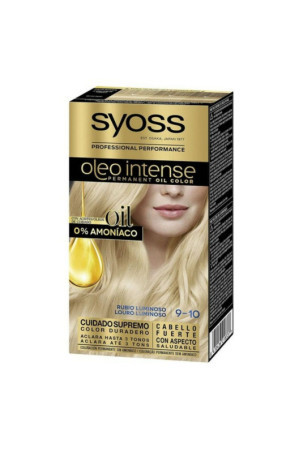 Ilgalaikiai dažai  Syoss Olio Intense Be amoniako Nº 9,10 Šviečiantis šviesus