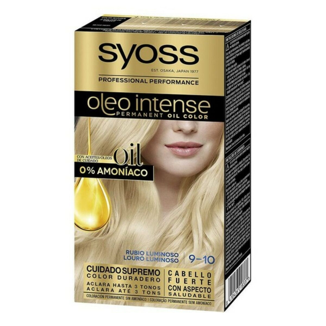 Ilgalaikiai dažai  Syoss Olio Intense Be amoniako Nº 9,10 Šviečiantis šviesus