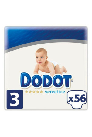 Vienkartinės sauskelnės Sensitive Dodot Dodot Sensitive (56 uds)