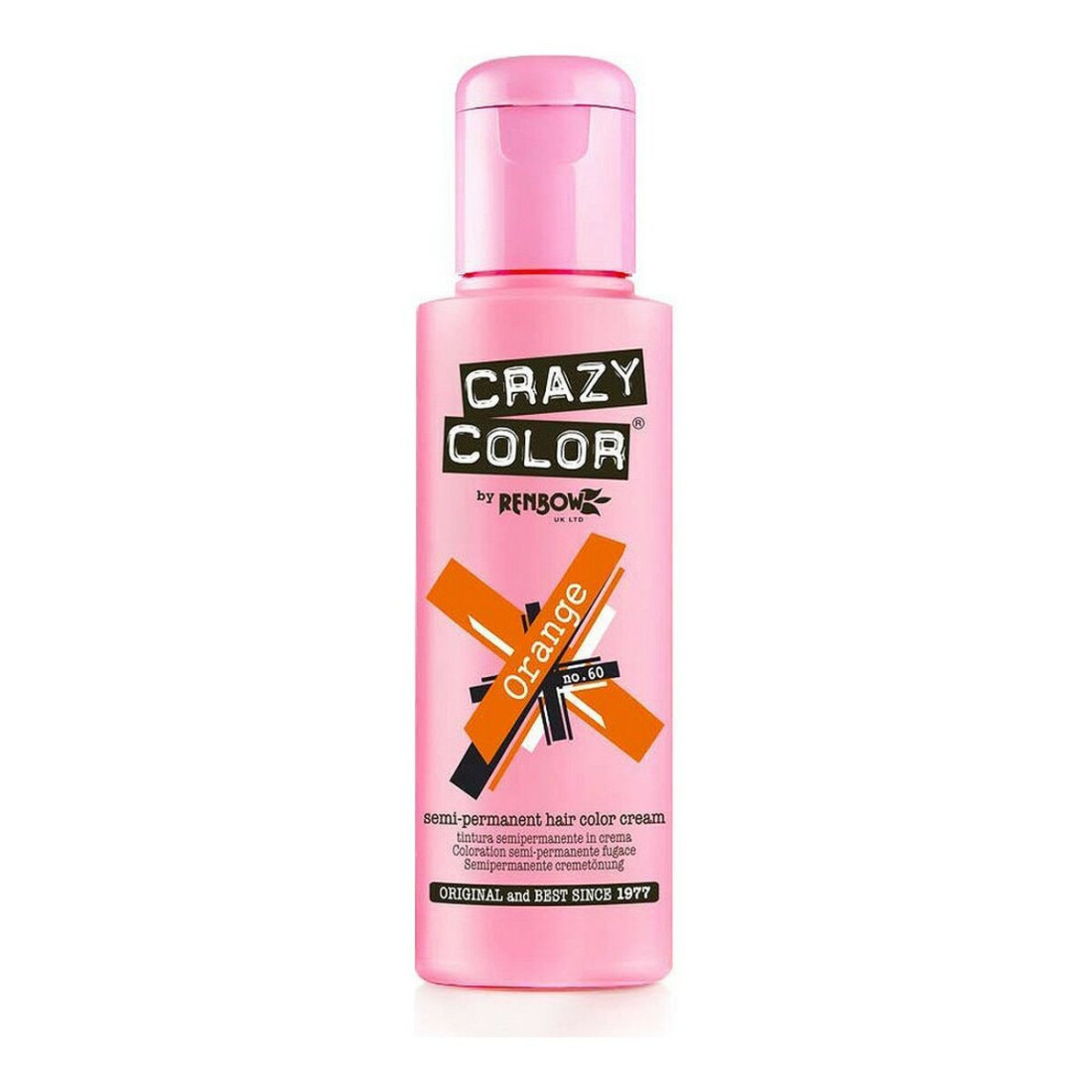 Pusiau permanentinis atspalvis Orange Crazy Color Nº 60 (100 ml)