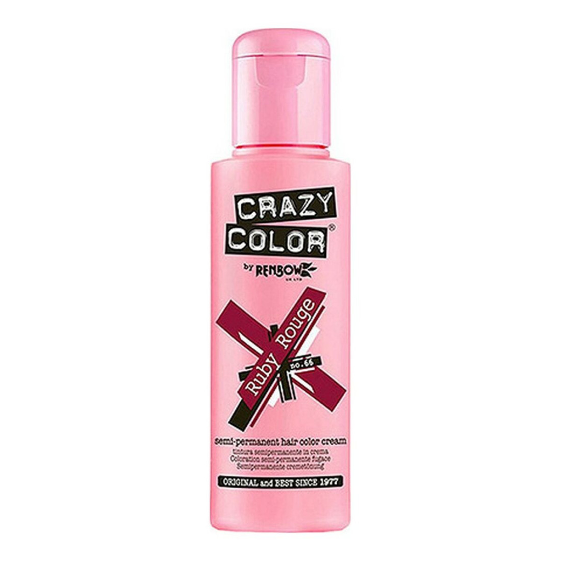 Pusiau permanentinis atspalvis Ruby Rouge Crazy Color Nº 66 (100 ml)