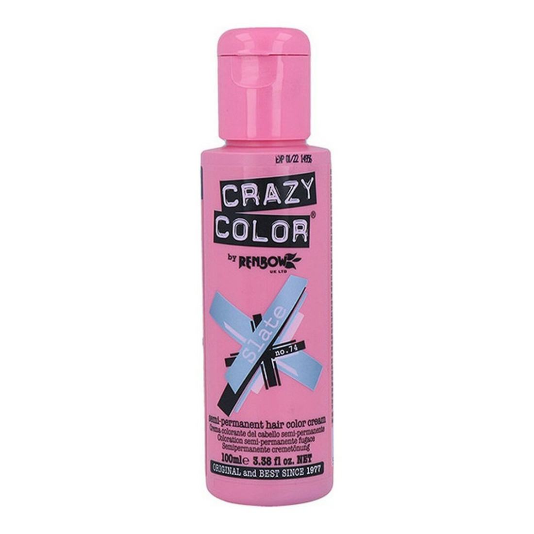 Pusiau permanentinis atspalvis Slate Crazy Color Nº 74 (100 ml)