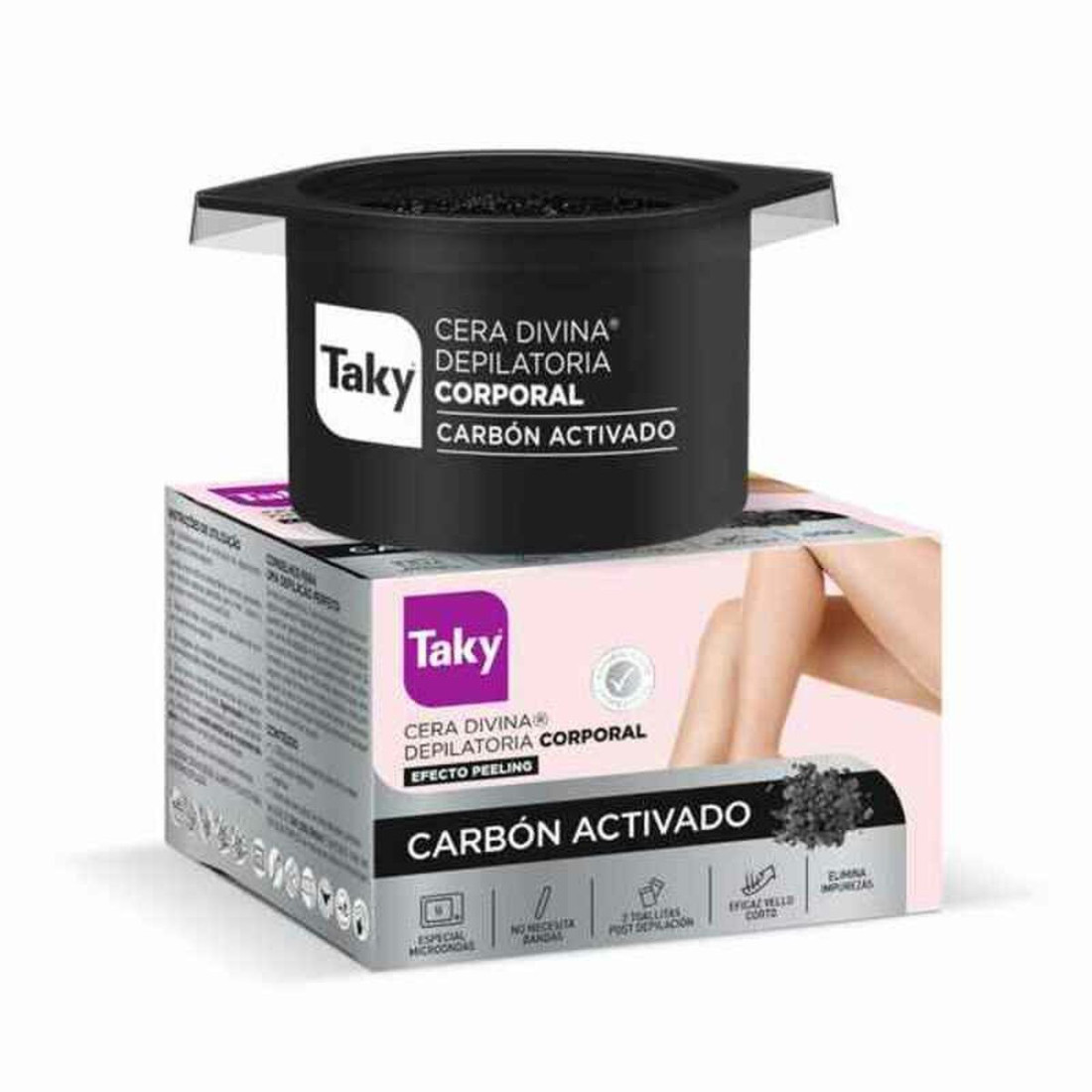 Vaškas kūno plaukų depiliacijai Carbon Activado Taky 1106-01799 300 ml