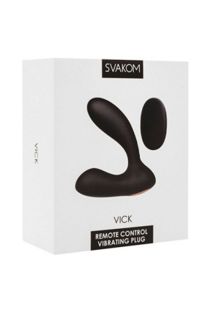 Vick Powerful Plug Silikoninis Noir prostatos masažuoklis Svakom