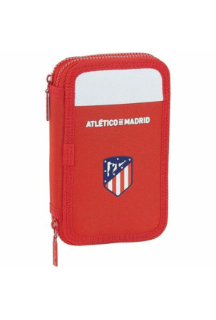 Dvigubo pieštuko dėklas Atlético Madrid M854 Balta Raudona 12.5 x 19.5 x 4 cm (28 Dalys)