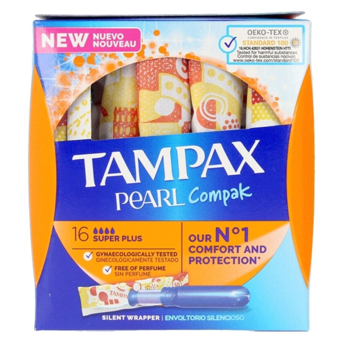 Super tamponas Plius Pearl Compak Tampax Tampax Pearl Compak 16 vnt.