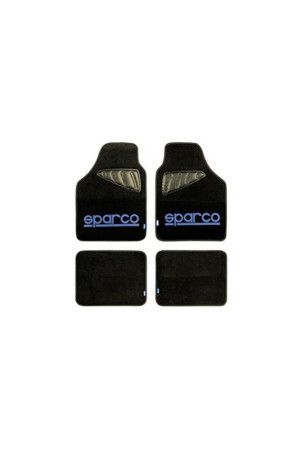 Automobilių grindų kilimėlių rinkinys Sparco SPC1901 Universalus Juoda / Mėlyna (4 pcs)