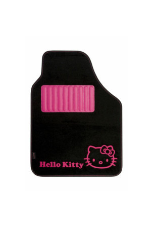 Automobilių grindų kilimėlių rinkinys Hello Kitty Juoda Rožinė (4 pcs)