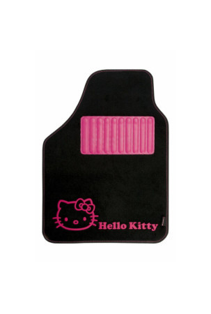 Automobilių grindų kilimėlių rinkinys Hello Kitty Juoda Rožinė (4 pcs)