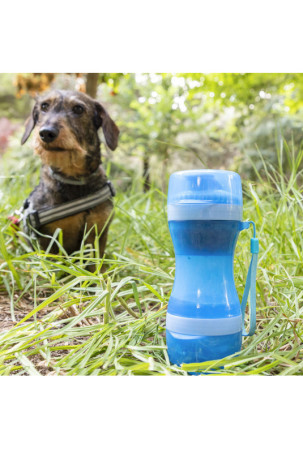 Du viename butelis su vandens ir maisto skyriais gyvūnams Pettap InnovaGoods