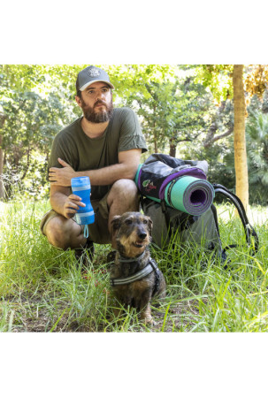 Du viename butelis su vandens ir maisto skyriais gyvūnams Pettap InnovaGoods